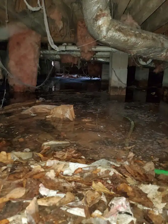 Crawl space flood assessment for Commercial Water Damage Restoration in Charles Town