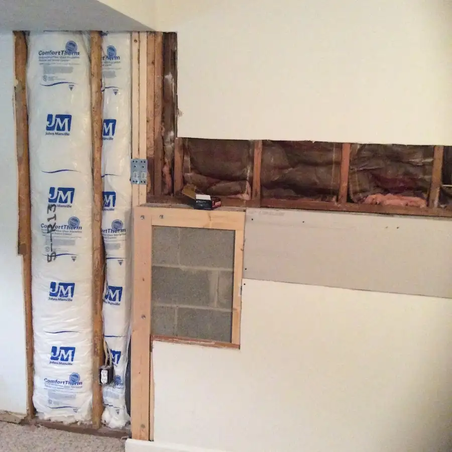 Wall insulation replacement during Contents Cleaning & Restoration in Charles Town